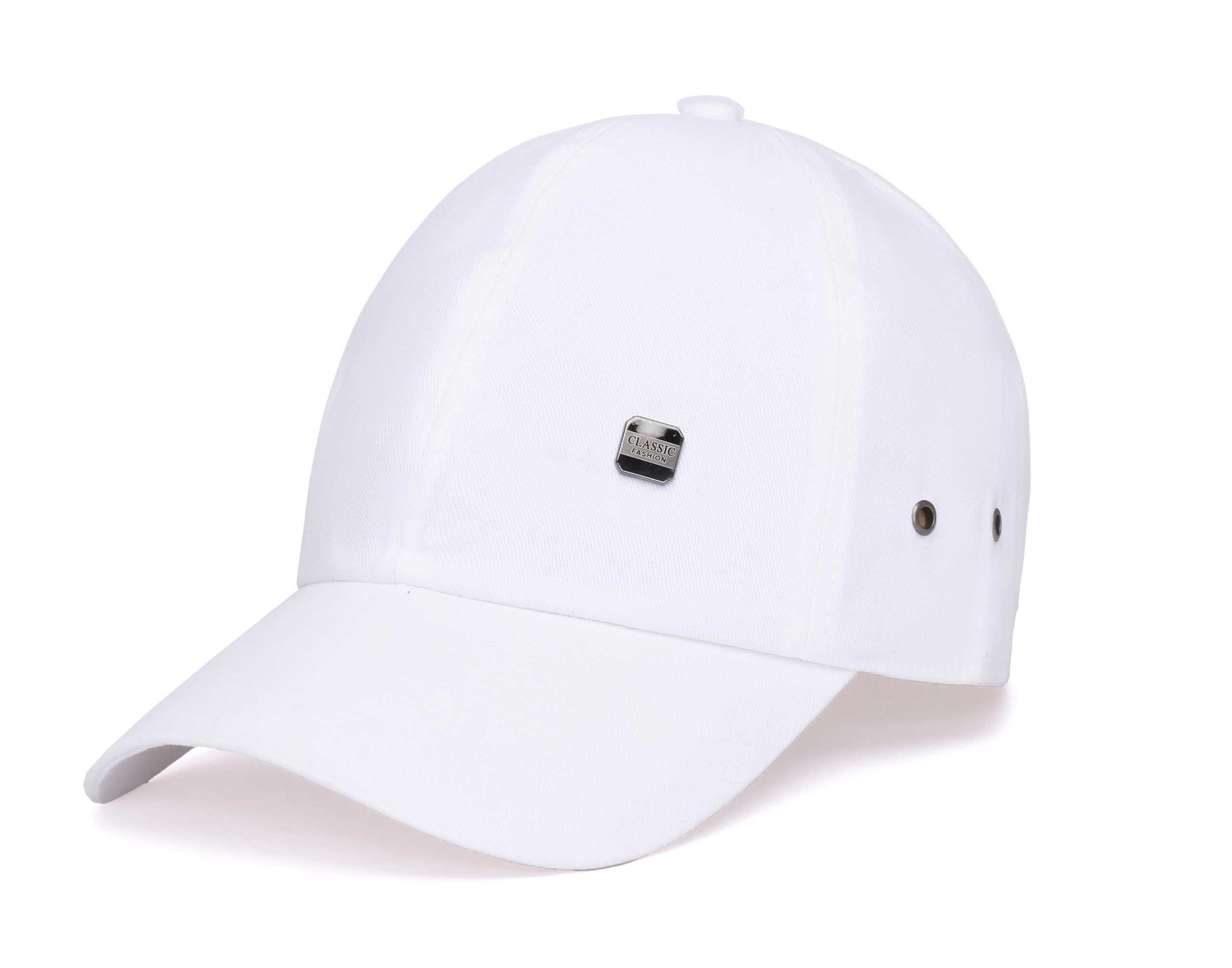 Capiteum Head Caps For Men Unisex Mens Caps With Adjustable Strap In Summer For Men & Women For All Sports Cap White