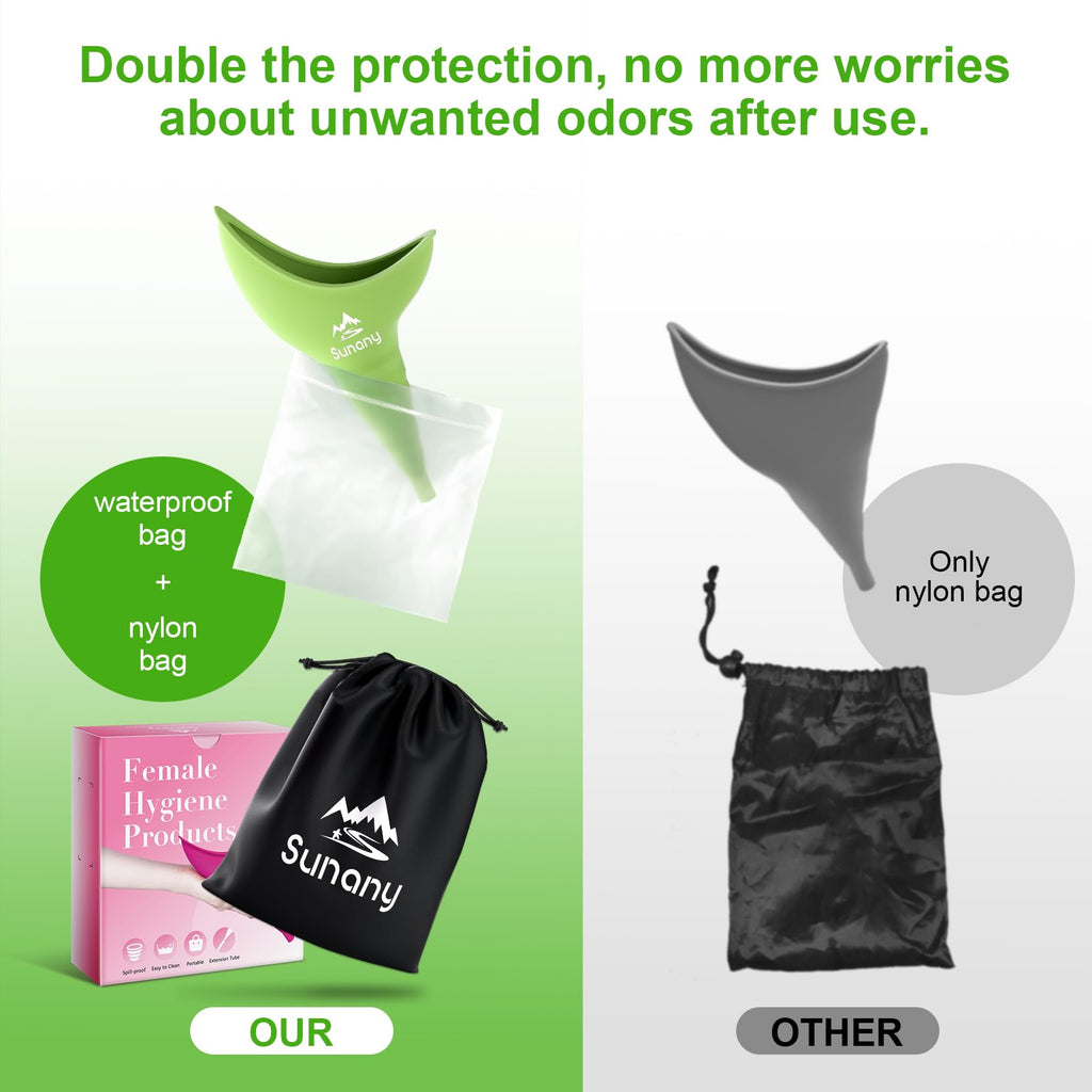 Female Urination Device, Female Urinal Silicone Funnel Urine Cups Portable Urinal For Women Standing Up To Pee Funnel Reusable W