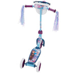 Huffy Disney Frozen 2 Toddler Scooter, Ideal for Ages 3+ Years Old, 3 Wheels, Handlebar Basket, Shimmering Streamers, Easy-Balan