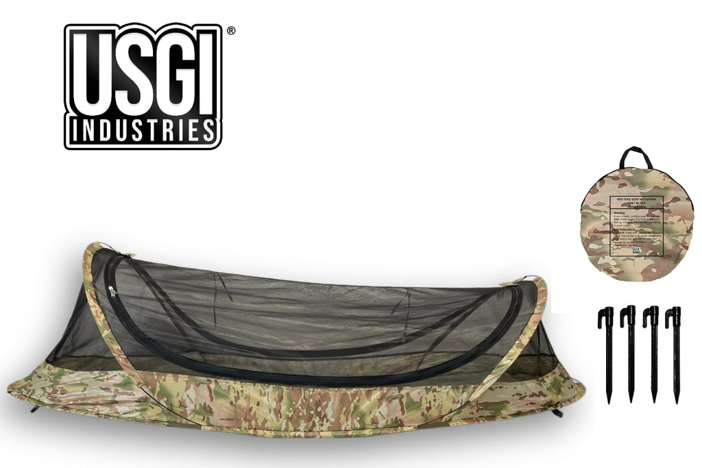 Usgi Industries Bivy Tent  Lightweight Single Person Sleeping Net System For Outdoors, Camping, Survival, Hiking, Backpack  Mesh