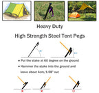 8 Pack Tent Stakes Heavy Duty Metal Tent Pegs For Camping Steel Tent Stakes 12 Inch Unbreakable And Inflexible