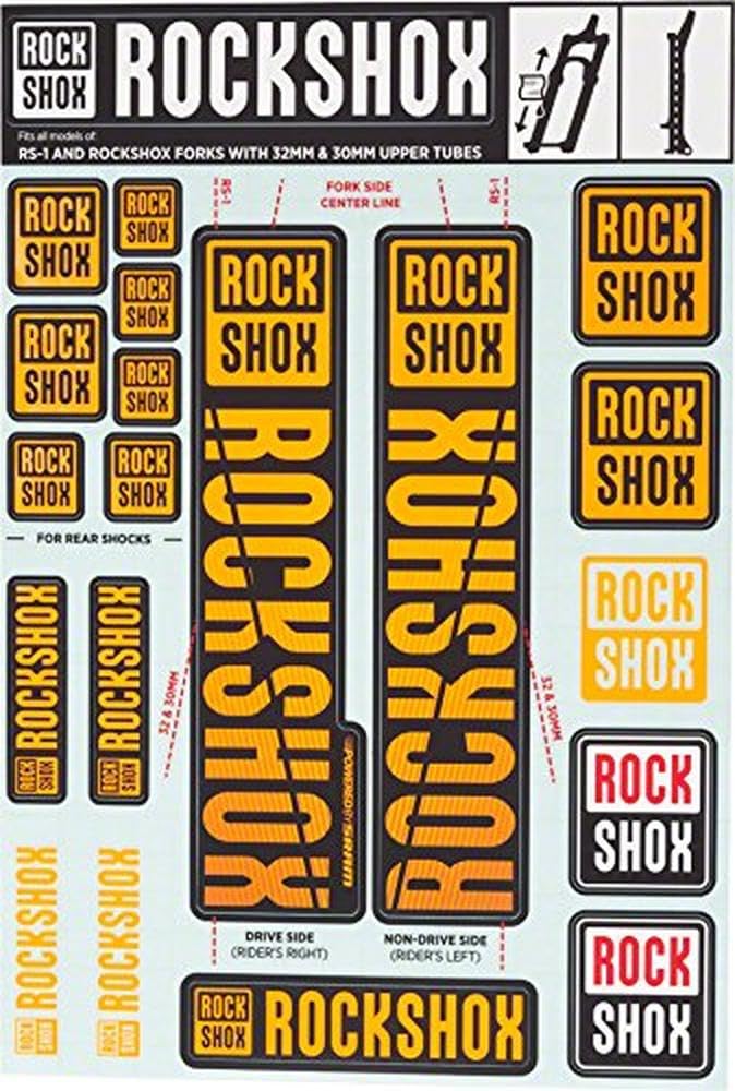 Rockshox Decal Kit, 30/32Mm, Orange Color Matching Kit
