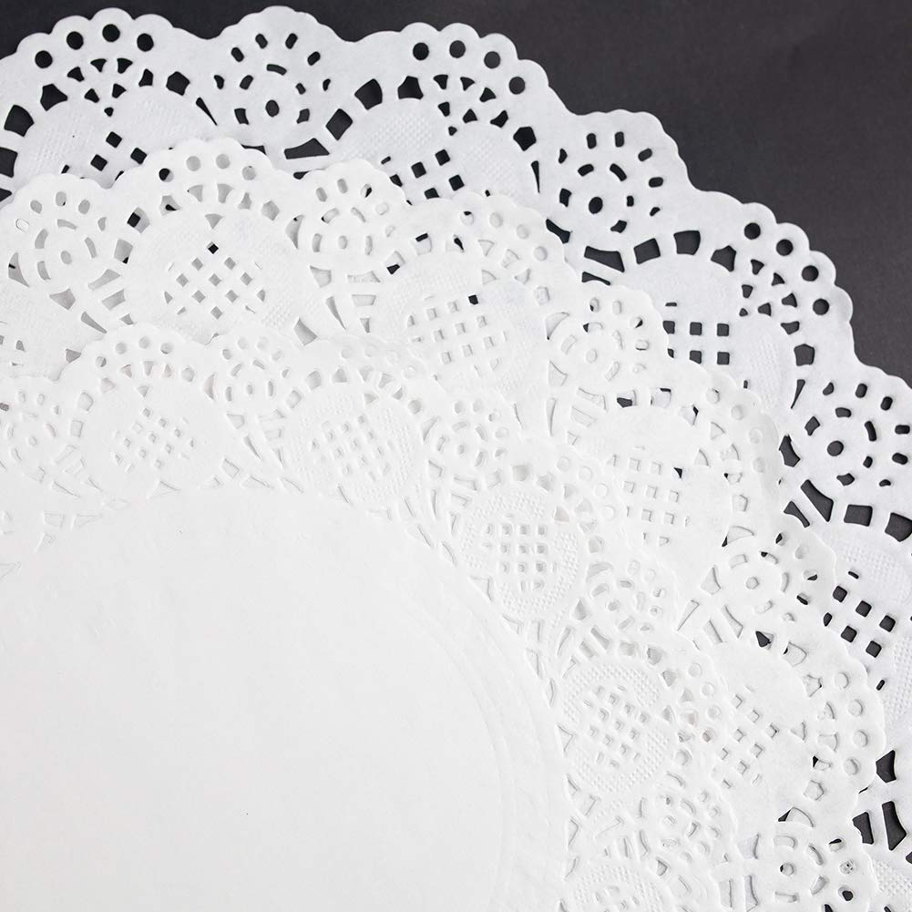 Haksen 108 Pcs Paper Lace Doilies Combo, Pack 36 Each 65, 85, 105,Baked, Grilled, Fried Food,Tableware Decoration