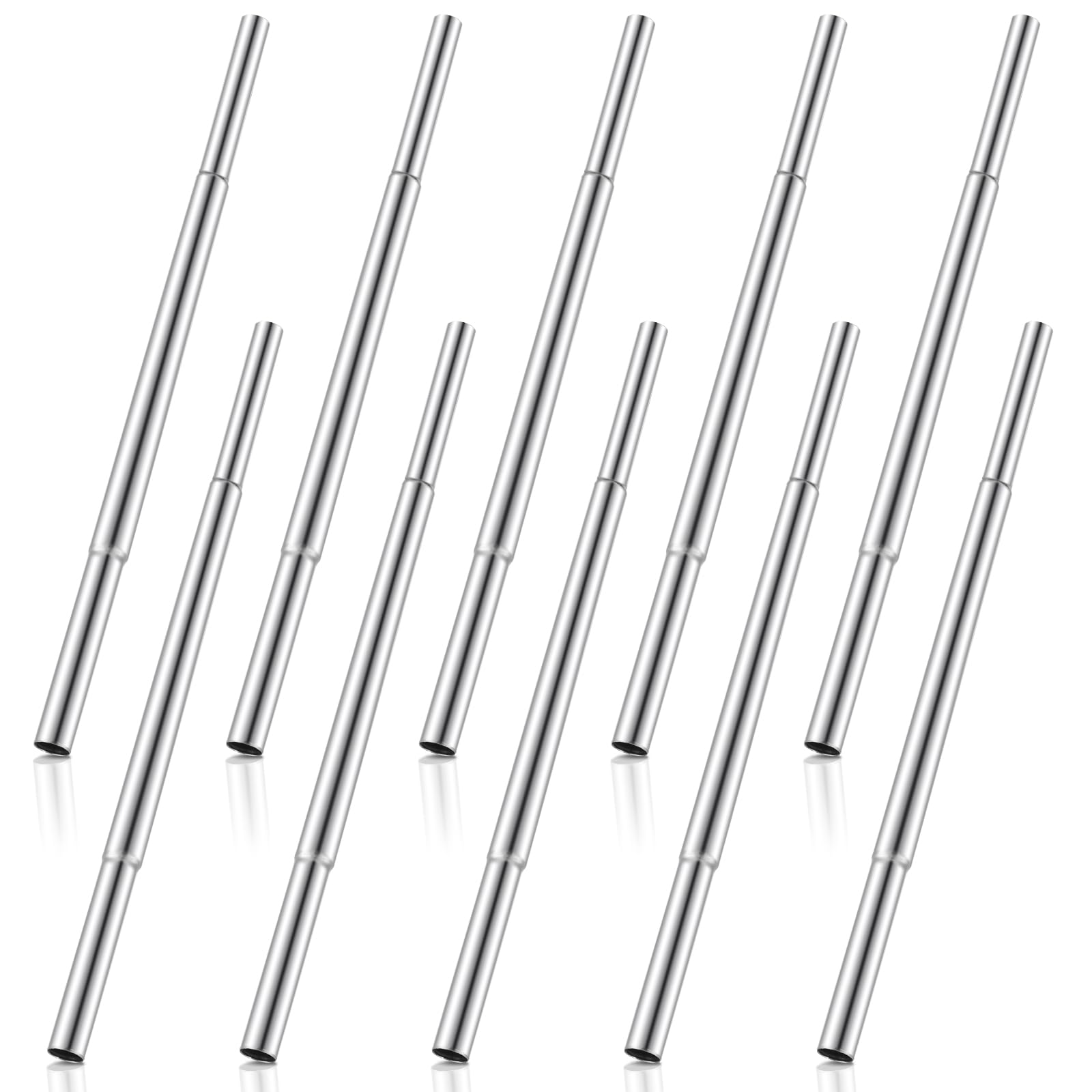 Sonwyoung 10 Pcs Golf Club Extensions Steel Shaft for Iron Wooden Golf Repair and Replacement of Equipment Parts (Fits 0.58 Inch