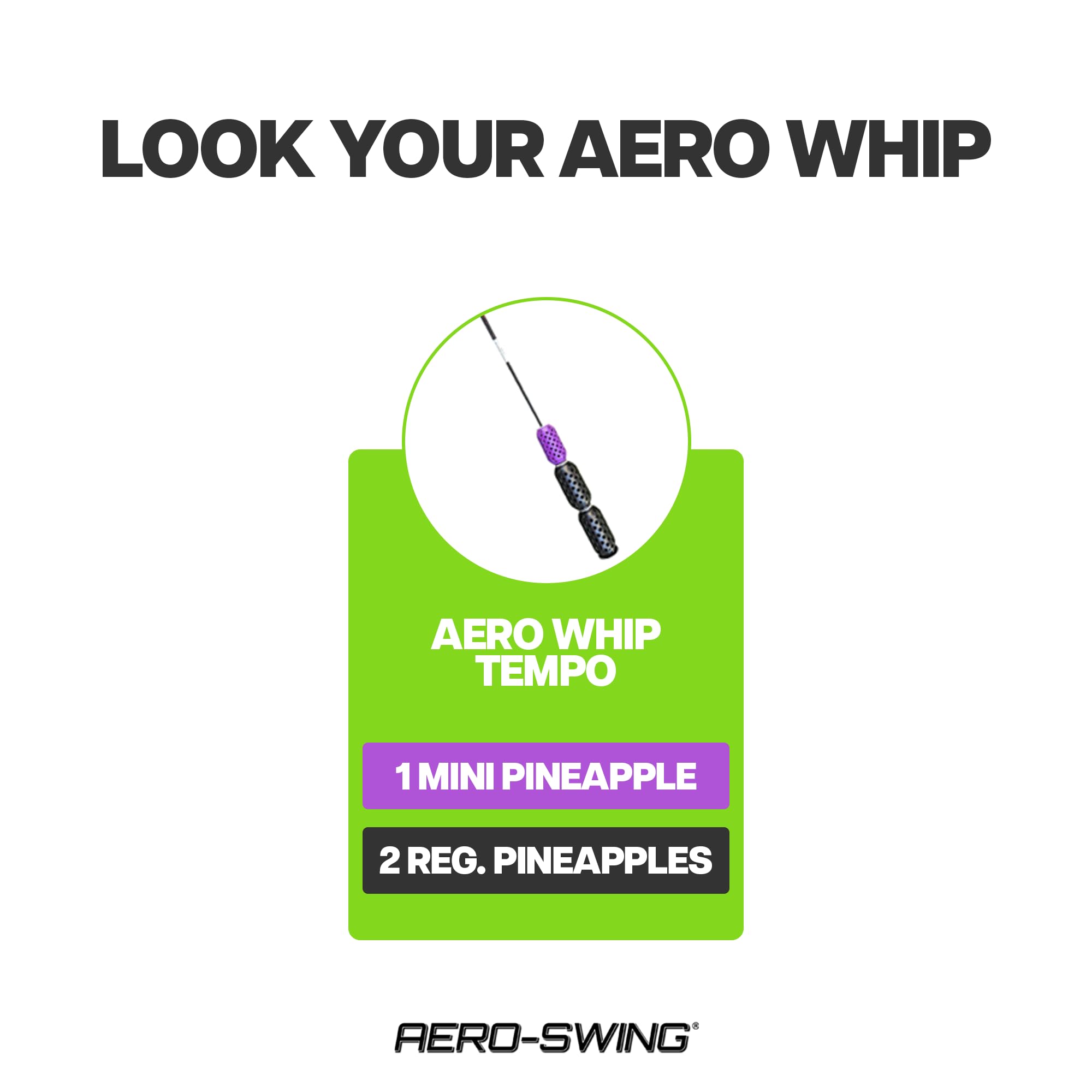 Aero-Swing Aero-Whip Driver Size Golf Swing Warm Up, Tempo Trainer, And Swing Speed Aid, Practice Equipment Tools Kit For Adults