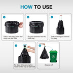 Triptips Portable Toilet Bags 40 Count Drawstring 8 Gallon Camping Toilet Bags Toilet Waste Bags Leak-Proof Toilet Liners, Trash