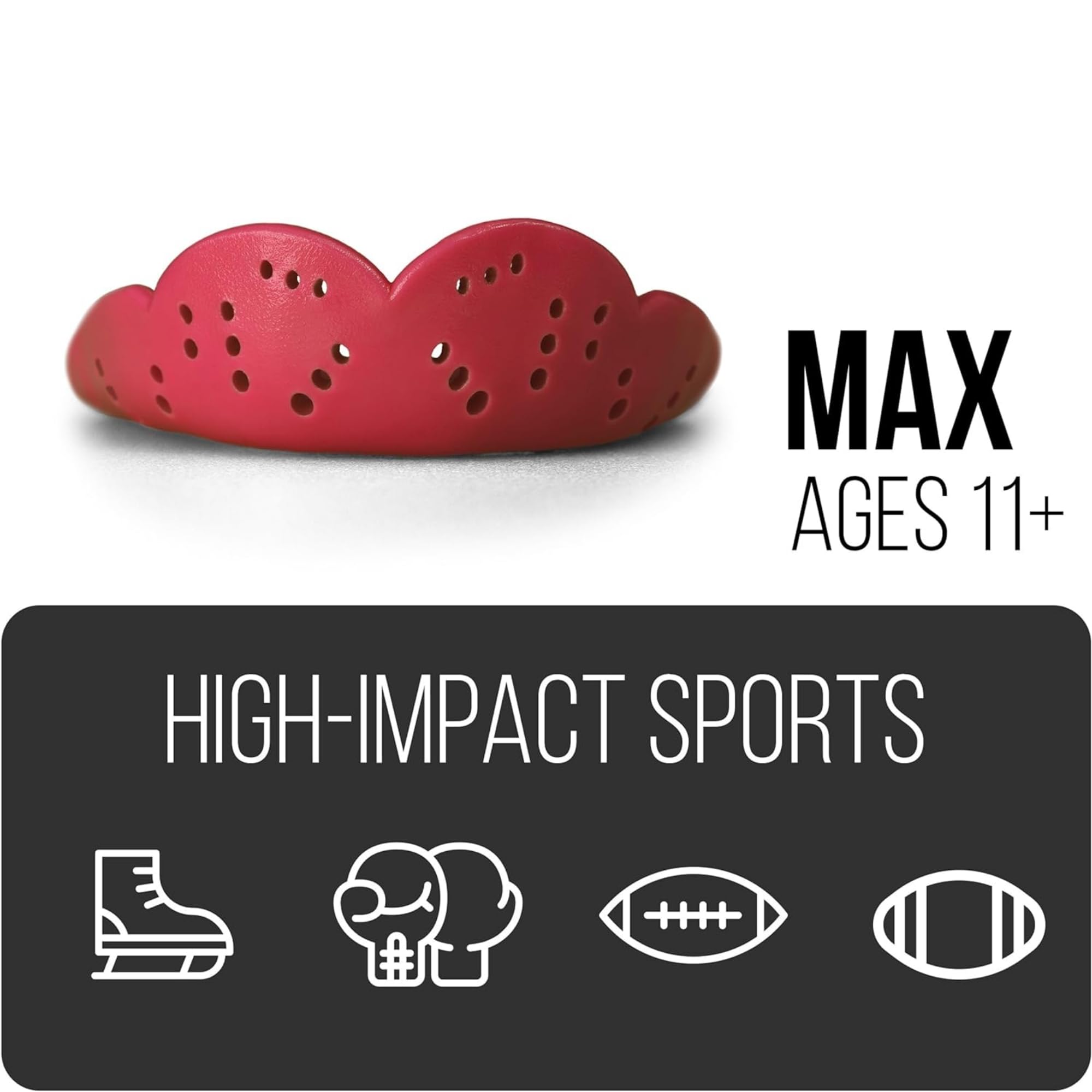 Sisu Max Mouthguard, Snow White - 2.4Mm Thin - Custom-Molded Fit - Slim Design - Remoldable Up To 20 Times - For Impact Sports -