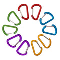 Abcool 10Pcs Keychain Clips Mini Carabiner - 1 5/8Inch Small Aluminum Durable Quick Release Auto Locking D-Shape Spring Loaded W