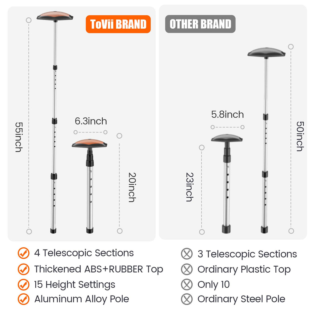 Tovii Golf Travel Bag Support Rod, Adjustable Golf Travel Bag Support System Aluminum Alloy Golf Bag Support Pole And Durable Ab