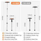 Tovii Golf Travel Bag Support Rod, Adjustable Golf Travel Bag Support System Aluminum Alloy Golf Bag Support Pole And Durable Ab
