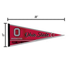 Rico Industries Ncaa Ohio State Buckeyes Classic 12'' X 30'' Felt Wall D  Cor Pennant - Great For Home/Bed Room/Man Cave D  Cor