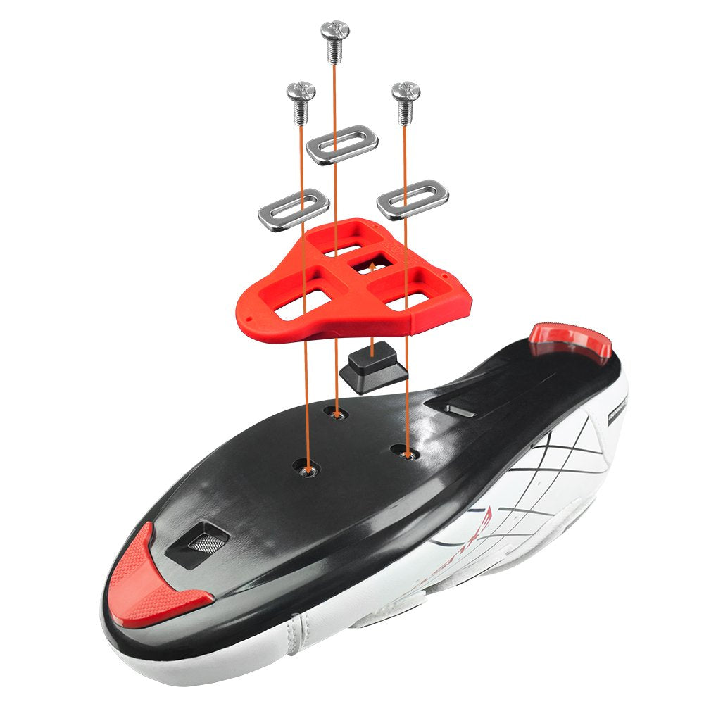 Bv Bike Cleats Compatible With Look Delta And Peloton Bike - Adjustable 9 Degree Float System For Ultimate Stability And Power T