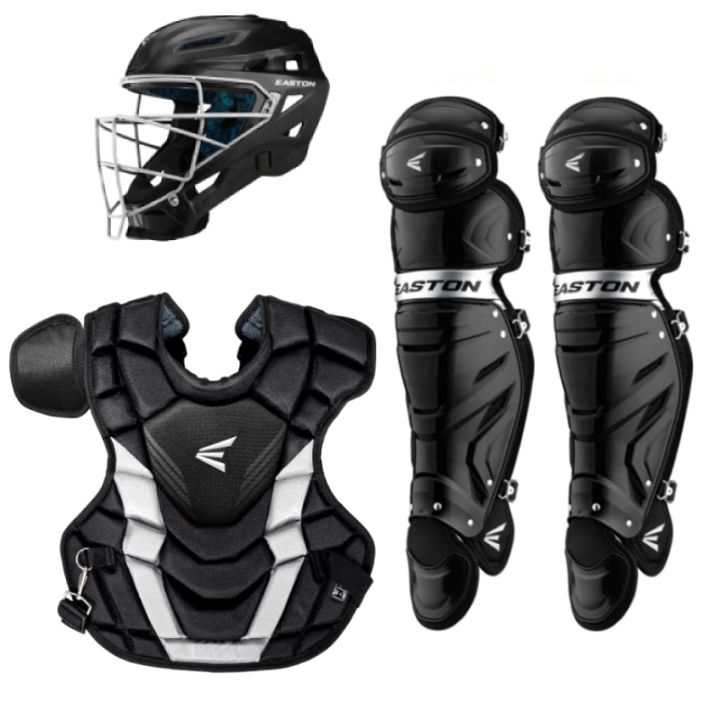 Easton Gametime Baseball Catchers Equipment Box Set, Intermediate, Black