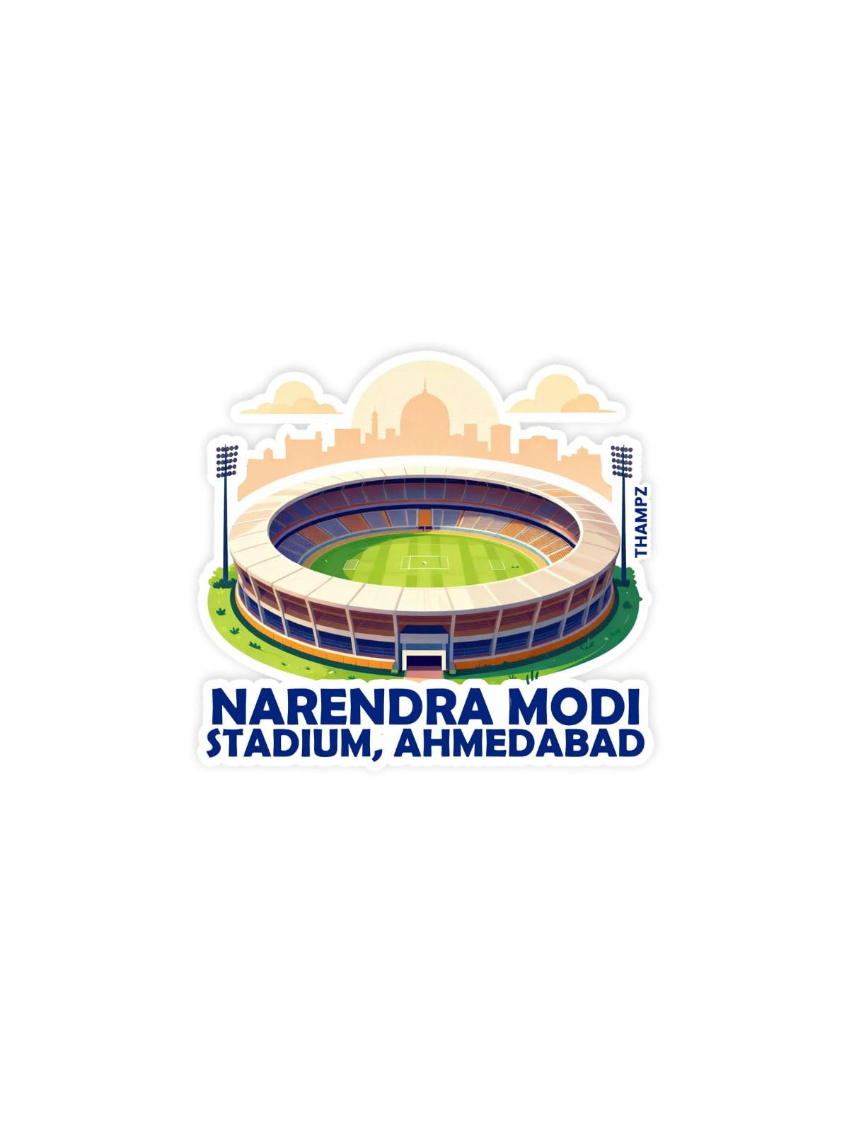 THAMPZ Narendra Modi Stadium 3D Embossed Flexible Fridge Magnet 0.5mm Decorative with Strong Hold | Refrigerator Magnet for Not