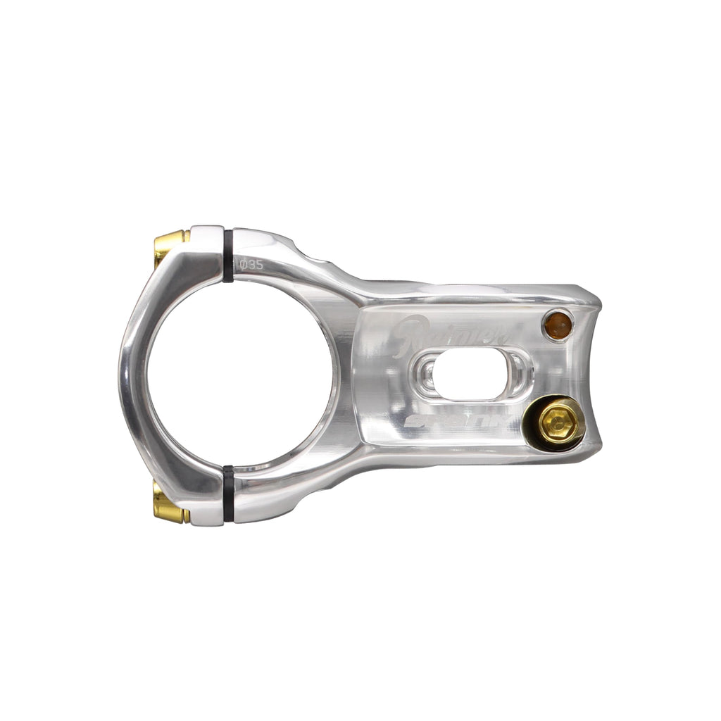 Spank X Rainier Split 35 Stem, 40Mm Silver, W/Gold Cap, 2025 Edition