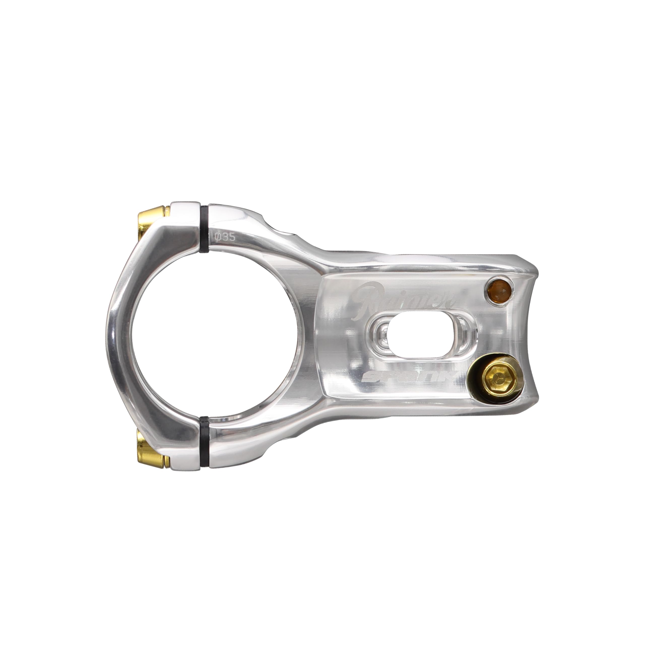 Spank X Rainier Split 35 Stem, 40Mm Silver, W/Gold Cap, 2025 Edition