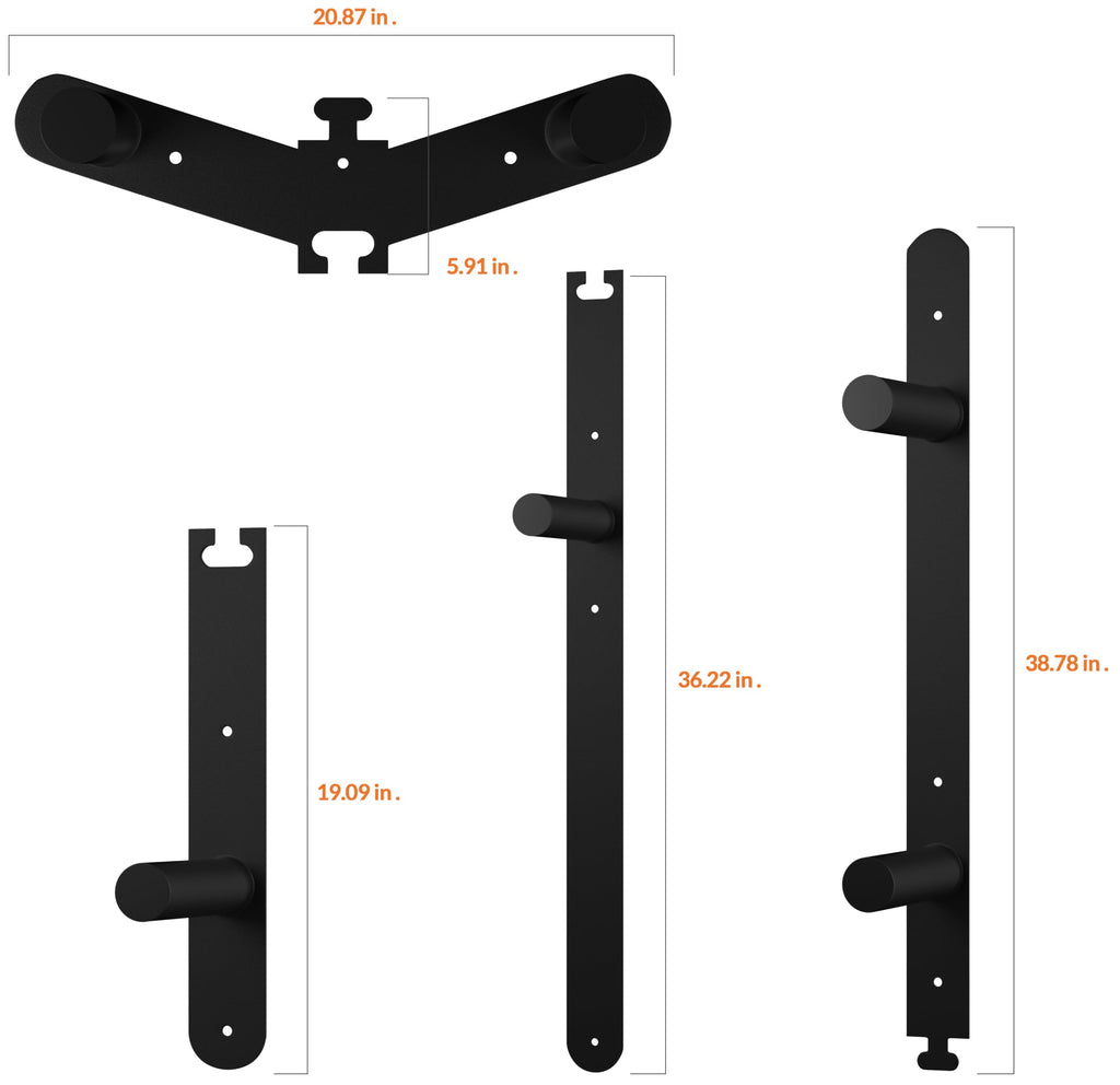 Fitvids Weight Plate Storage Rack, Weight Plate Holder Wall Mounted Bumper Plate Storage For Home Gym, Fit 2'' Olympic Plates, 3