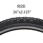 Hycline Bike Tire,26''X2.125''Folding Replacement Tire For Beach Cruiser Bicycle-Black