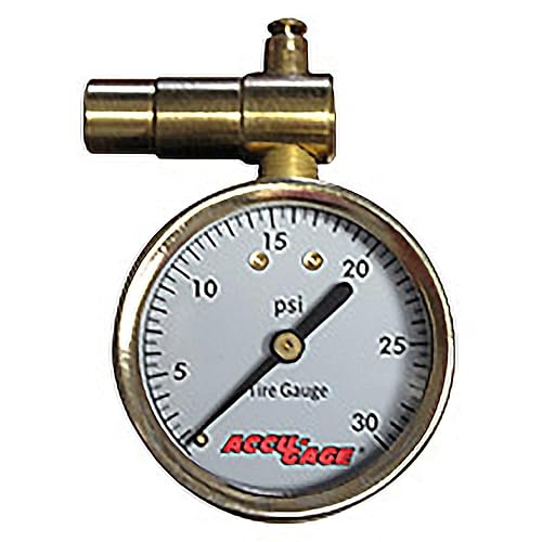 Meiser Presta-Valve Dial Gauge With Pressure Relief: 30Psi