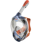 Seac Magica, Full Face Antifog Snorkelling Mask With Soft Facial Skirt In 2 Sizes, Exhalation Valve And Dry Snorkel Top, Blue/Or