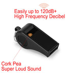 Fya Whistle, Professional Sports Whistle With Lanyard, Loud Clear Black Whistles Great For Coaches, Referees, And Officials