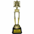 Amscan Ultimate Gold Best Costume Skeleton Plastic Trophy - 9.5''X3'', 1 Count - Durable & Unique Design - Perfect For Awarding,