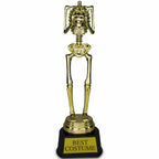 Amscan Ultimate Gold Best Costume Skeleton Plastic Trophy - 9.5''X3'', 1 Count - Durable & Unique Design - Perfect For Awarding,