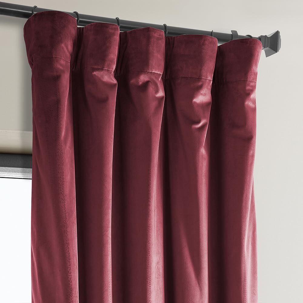 Hpd Half Price Drapes Heritage Plush Velvet Curtains For Bedroom  Living Room 50 X 96, Vpyc-179758-96 (1 Panel) Cinema Red