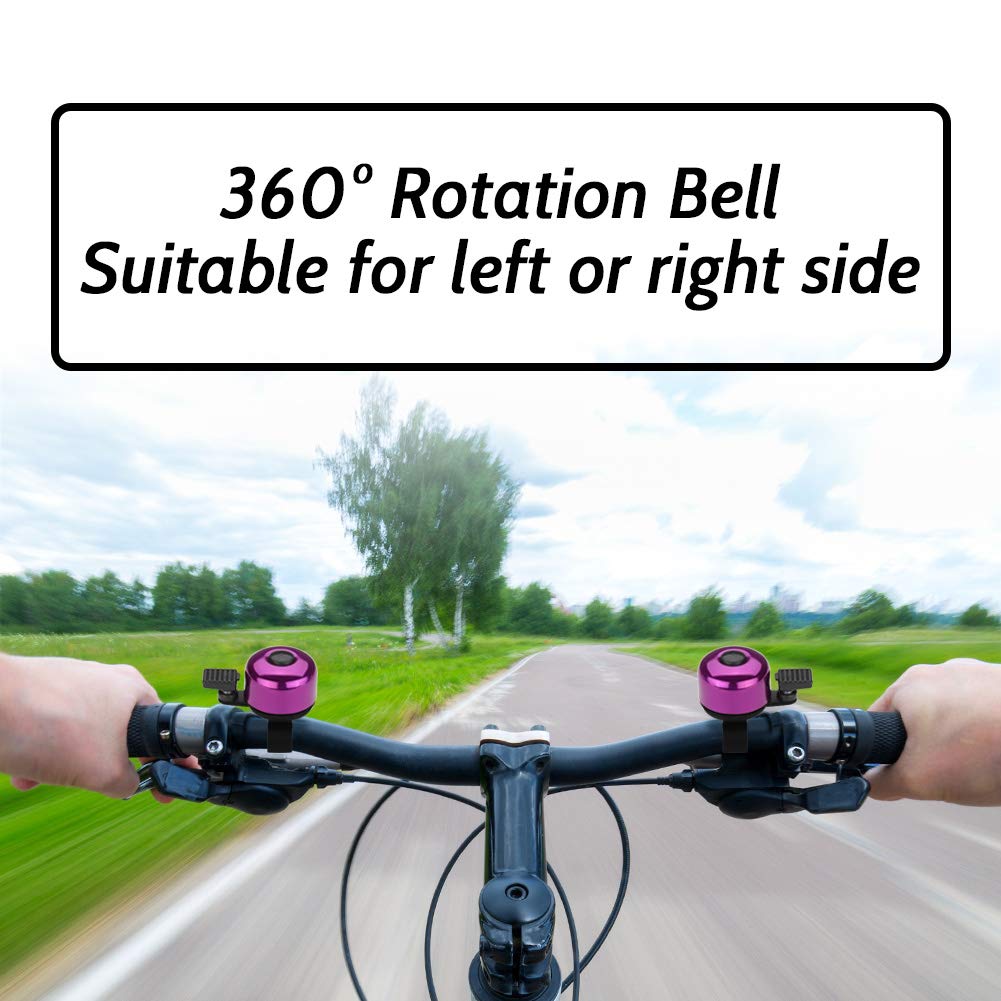 Paliston Bike Bell Bicycle Bell Crisp Sound For Adults Kids Boys Girls Purple  Purple