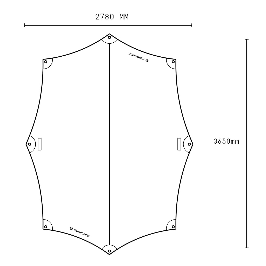 Heimplanet Original  Dawn Tarp M Shelter  Tent Tarp With 5000Mm Water Column  Supports 1% For The Planet (Cairo Camo)