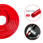 Redify Weighted Jump Rope For Workout Fitness(1Lb), Tangle-Free Ball Bearing Rapid Speed Skipping Rope For Mma Boxing Weight-Los