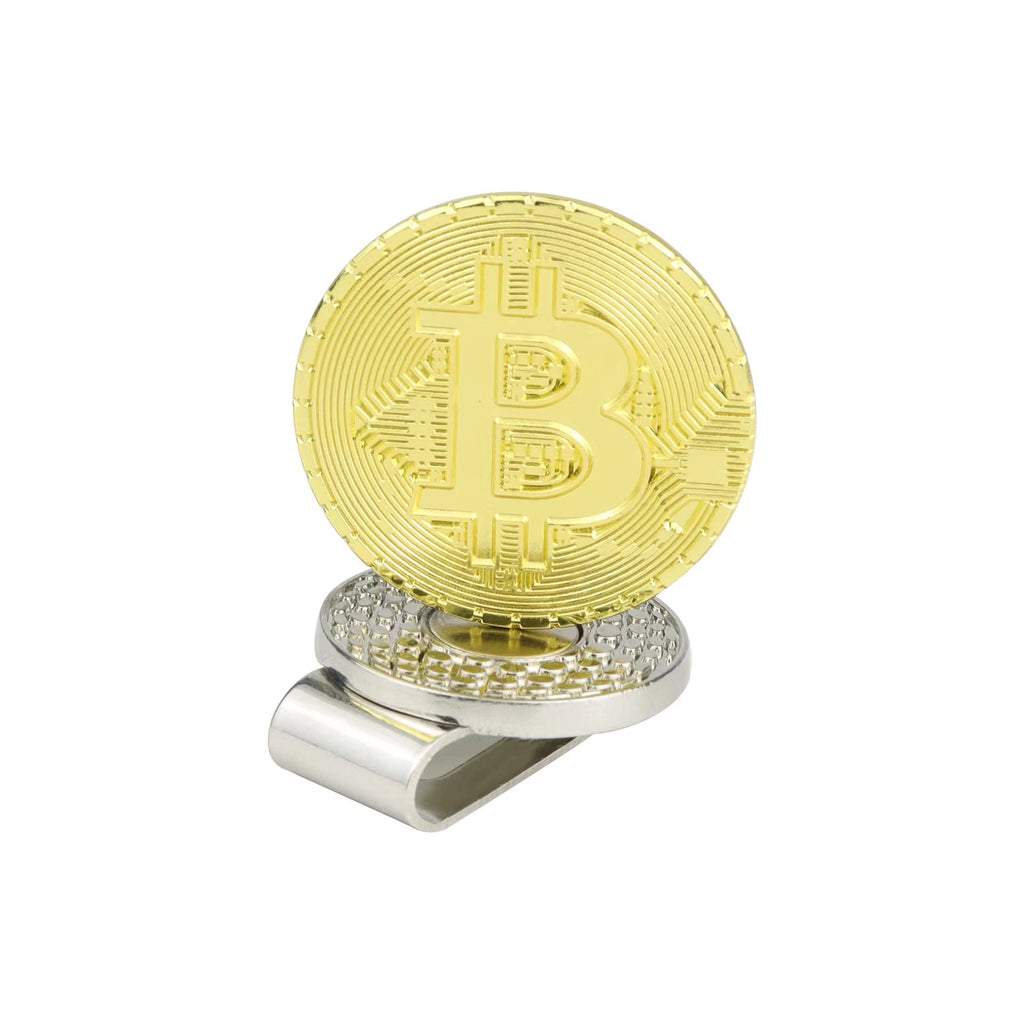 Lefeng 2Pcs Bitcoin Golf Ball Marker With Magnetic Hat Clips - Golf Accessories And Gift Ideas For Men And Women Golfer - Remova