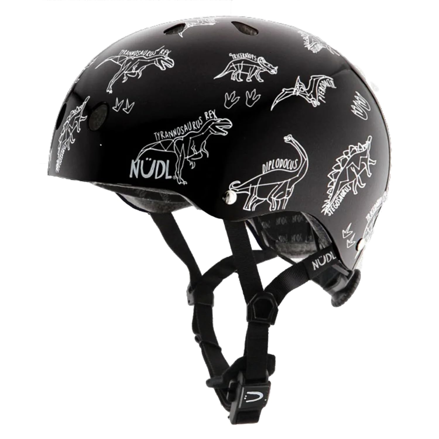 NDL Youth Kids MIPS Bike Helmet for Boys, Girls, Teens & Children - Dinosketch - Youth Medium