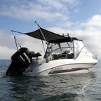 Oceansouth Hard-Top Extension (Size 8) 9.5 Ft Length X 6 Ft Width - Black Shades Sun Shade Canvas Boat Bulk Fishing Accessories
