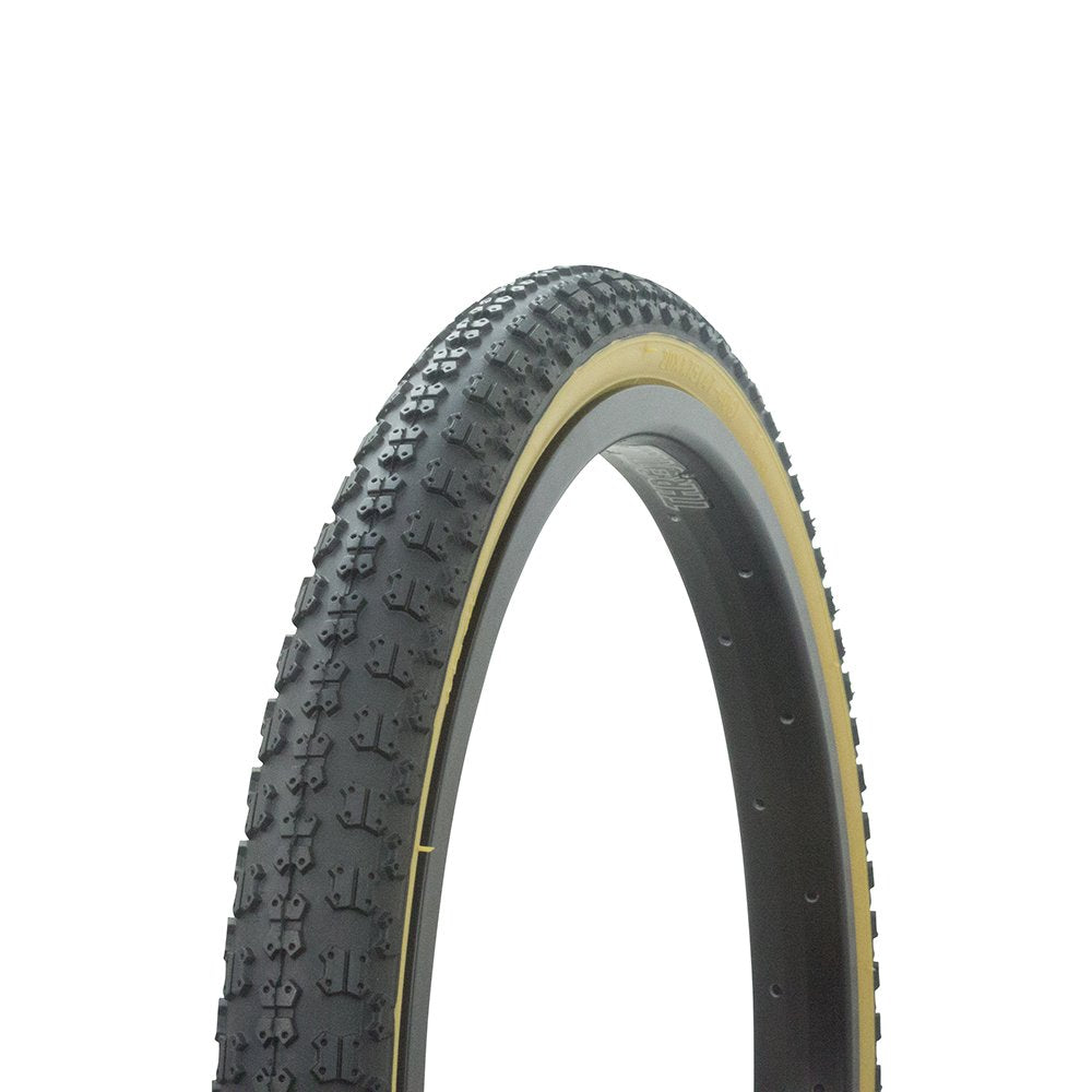 Bicycle Tire Wanda 20'' X 1.75'' Comp3 Thread Gum Sidewall. Bike Tire, (Red)