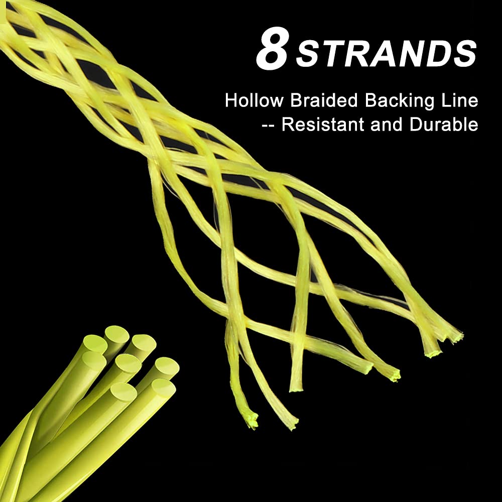 Goture Fishing Line Fly Line Dacron Backing//8 Strands Braided High Strength Pe Smooth For Trout Bass Pike Saltwater Freshwater