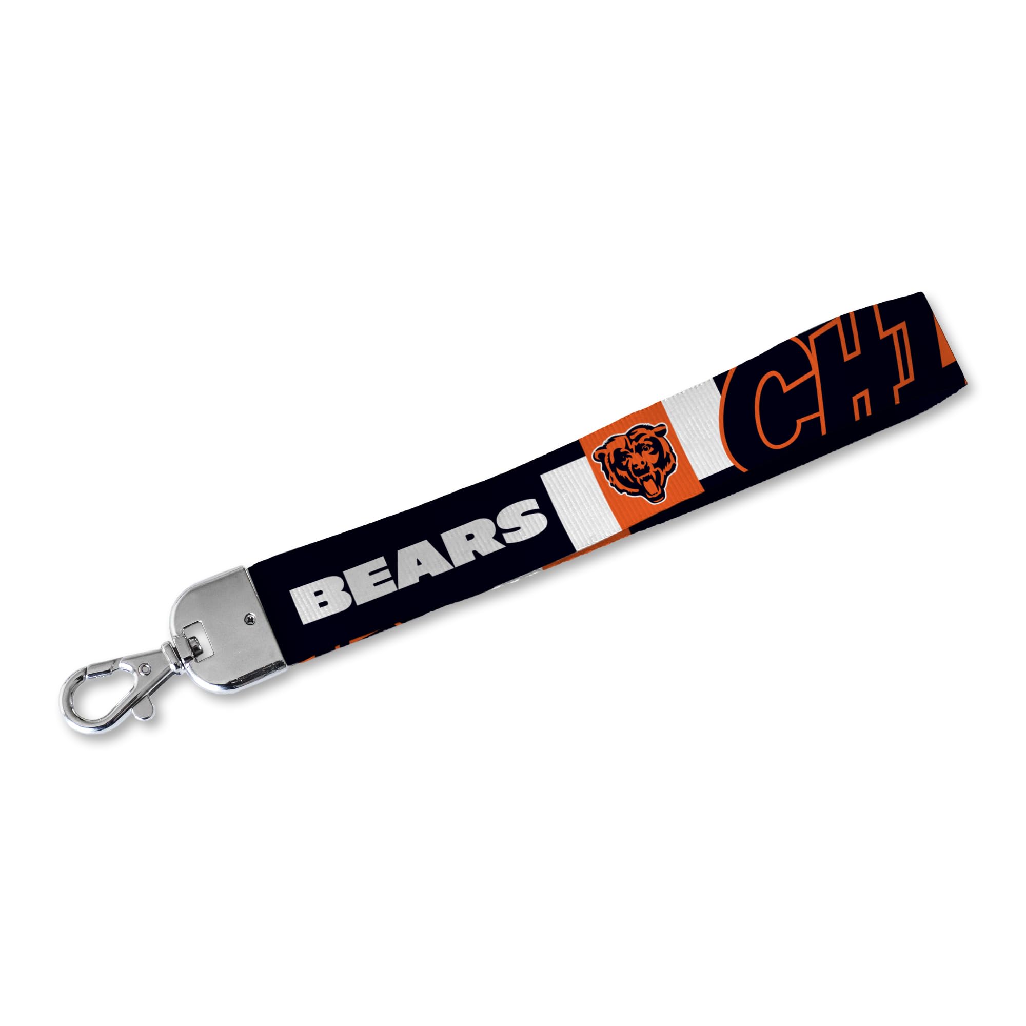 Rico Industries Nfl Football Chicago Bears Standard Wrist Lanyard Key Chain, Cute Wristlet Strap Keychain Holder For Women Men C