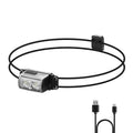 FLEXTAILGEAR Ultra Lightweight Headlamp, 600 Lumen USB-C Rechargeable Headlamp with White Red Light, Adjustable Headband, for Ca