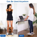 Strongtek Professional Wooden Balance Board, Rocker Board, Wood Standing Desk Accessory, Balancing Board For Under Desk, Anti Sl