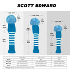 Scott Edward Knit Wood Golf Covers 4 Pieces Handmade Knitted Item Fit Over Well Driver Wood(460Cc) Fairway Wood*2 And Hybrid(Ut)