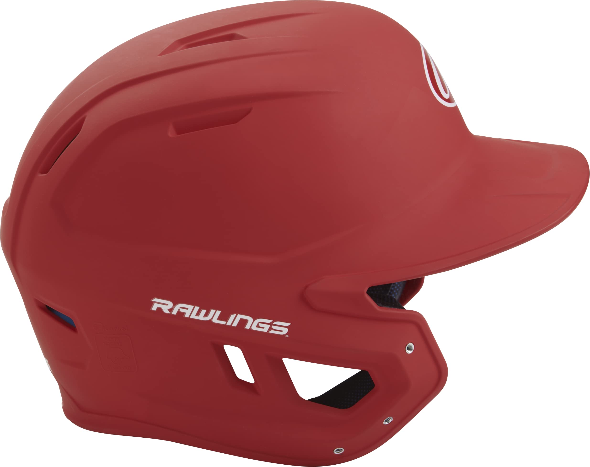 Rawlings Mach Baseball Batting Helmet, Junior, Matte Scarlet