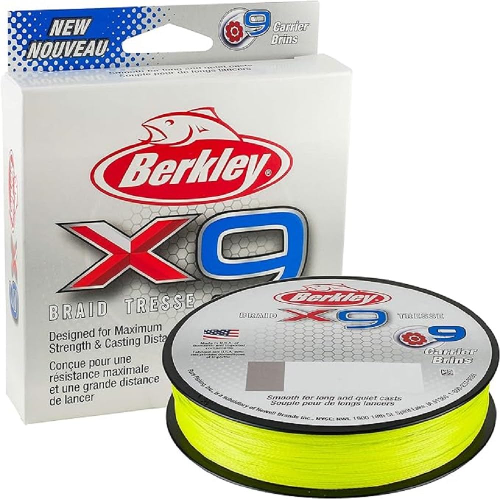 Berkley Jordan Lee X9 Braid Superline, Flame Green, 20-Pound Break Strength, 2188Yd Fishing Line, Suitable For Freshwater And Sa