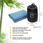 Browint Travel Sheets For Hotel, Rayon Derived From Bamboo, Sleep Sack For Adults, Warm Weather/Summer Sleeping Bag Liner For Ca