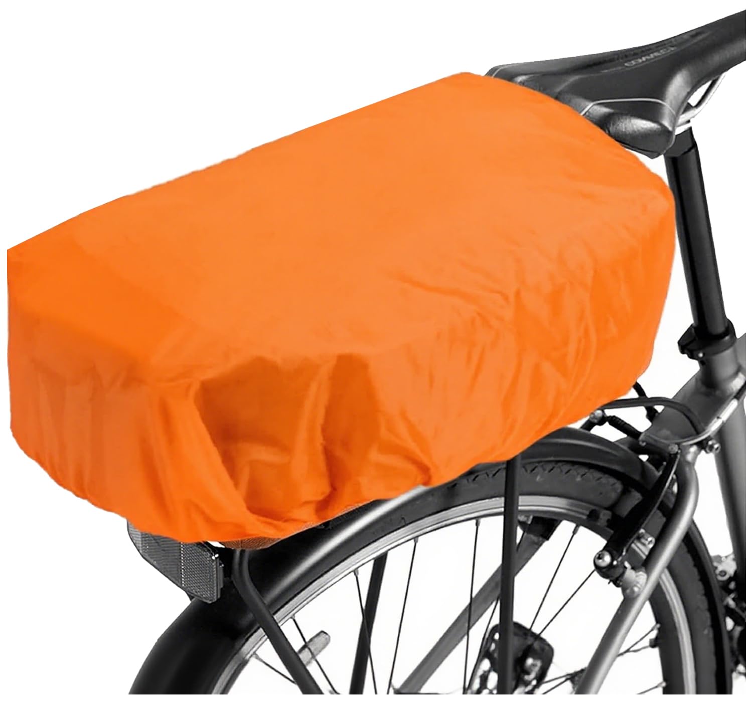 VAOLOAV 20L Mini Bike Rear Rain Cover Bike Rack Trunk Bag Rain Cover for Bike Basket Orange