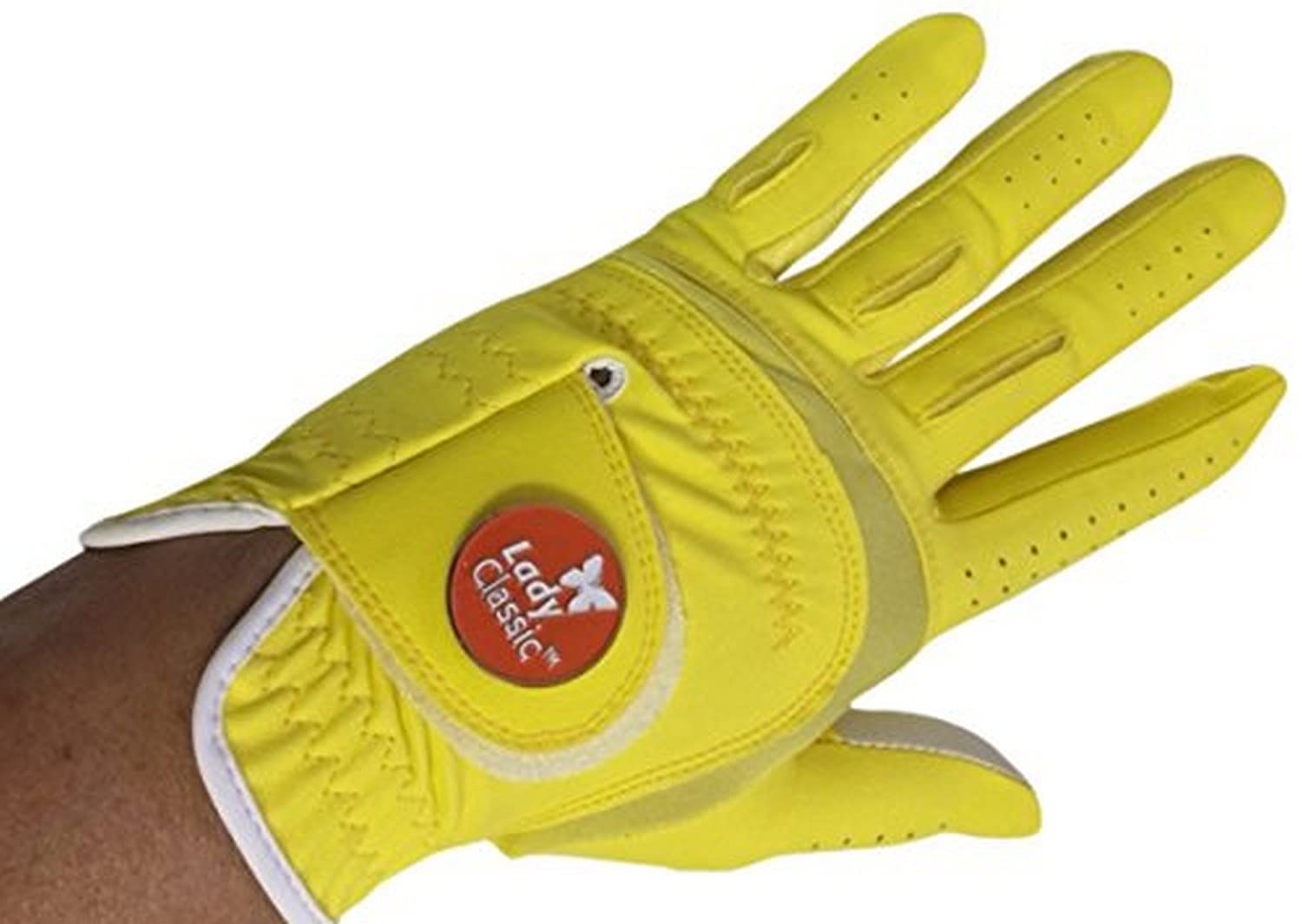 Lady Classic Soft Flex Golf Glove for Women with Magnetic Ball Marker | Comfortable Grip, Removable Marker, Soft Leather Palm Pa