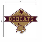 Rico Industries Ncaa Texas State Bobcats Diamond Shape Cut Pennant - Home And Living Room D  Cor - Soft Felt Ez To Hang,20.5 X 1
