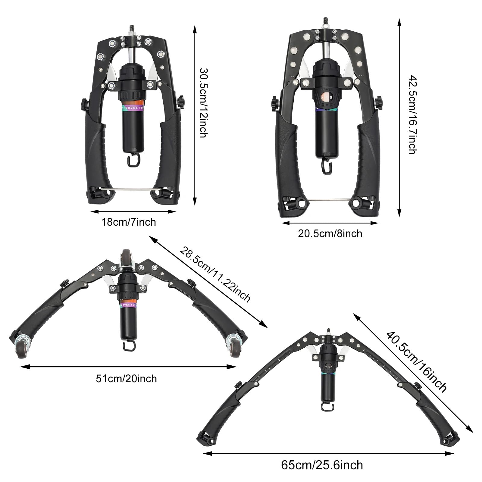Mymus Twister Pro, Hydraulic Power Chest Press Machine, All-in-One Adjustable Hydraulic Arm Exerciser Twister Bar, 22-440lbs, 2-