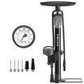 Bicycle Pump Bike Floor Pump with Gauge, Dual Presta & Schrader Valve Head, High Pressure Bicycle Tire Inflator, Portable Hand A