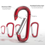Sprookber 3'' Aluminum Carabiner D Ring, Caribeener