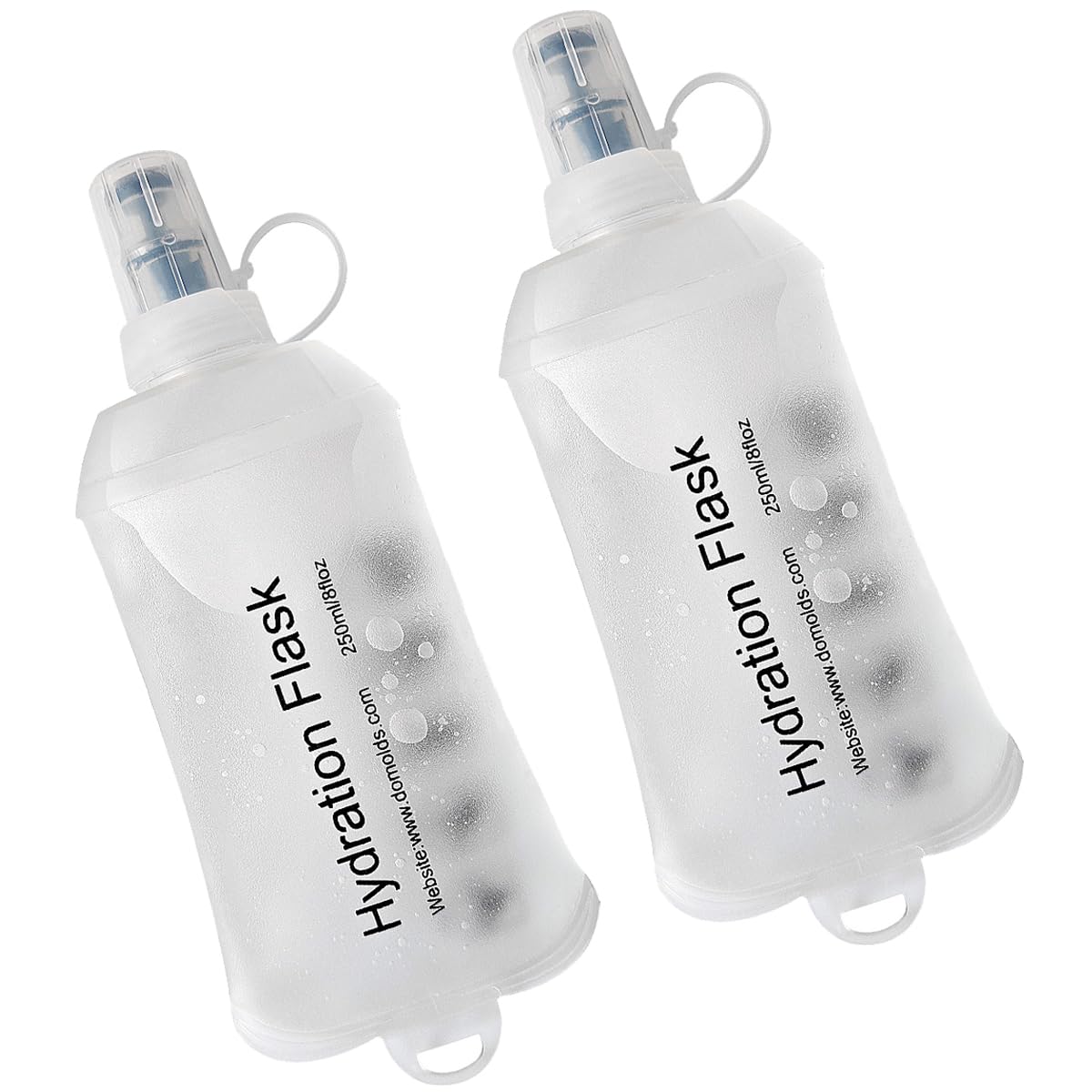 WILDREEDS 250ml Soft Flask, TPU Collapsible Soft Water Bottle for Hydration Pack, Running Vest, Folding Water Bottle for Hiking 
